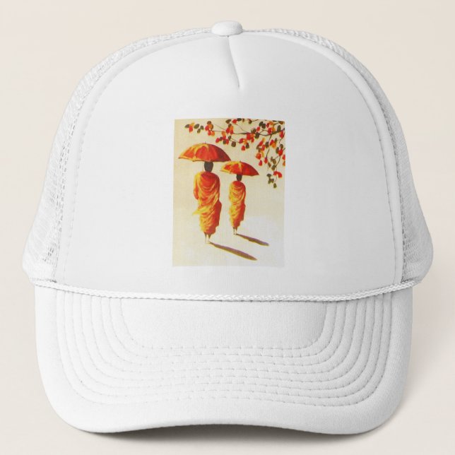 2 Laotian Buddhist Munk Keps (Framsida)