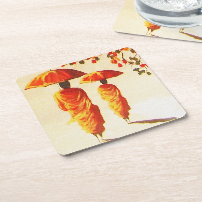 2 Laotian Buddhist Munk Underlägg Papper Kvadrat (Vinklad)