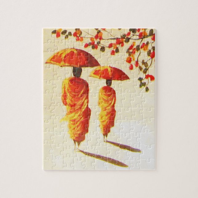 2 Laotian buddistiska munkar Pussel (Vertikal)