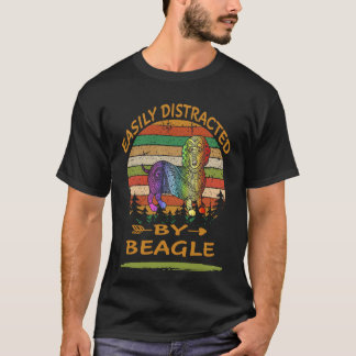 2 Lätt Distraherad Av Beagle T Shirt