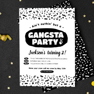 2 Legit att avsluta, 90-årsjubileum Hip hop Inbjudan Vykort