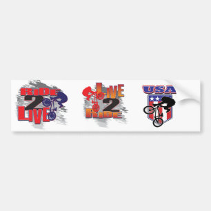 2 Live BMX-Biker Bildekal