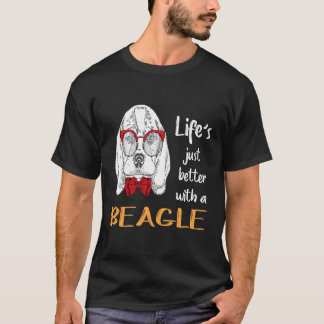2 Livet är bara bättre med en Beagle T Shirt