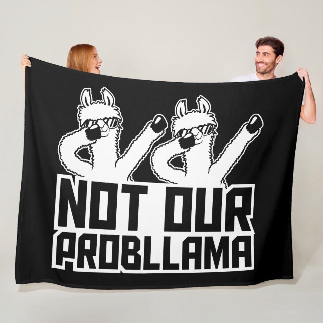2 Llamor Inte Vårt Probllama Dabbar Solglasögon Co Fleecefilt (På plats)