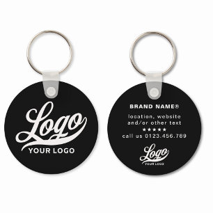 2 Logotyp och Namn på Black Company Business Nyckelring