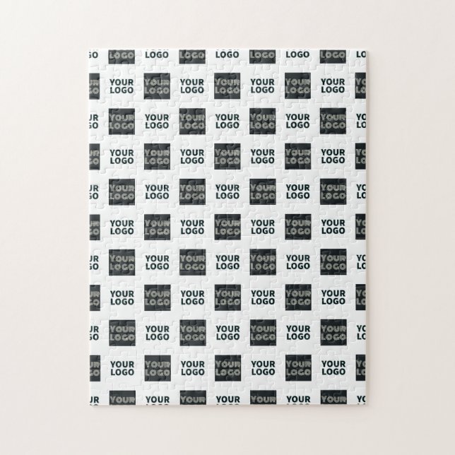 2 Logotyper Enkla Upprepade Logotyper | Vit Pussel (Vertikal)