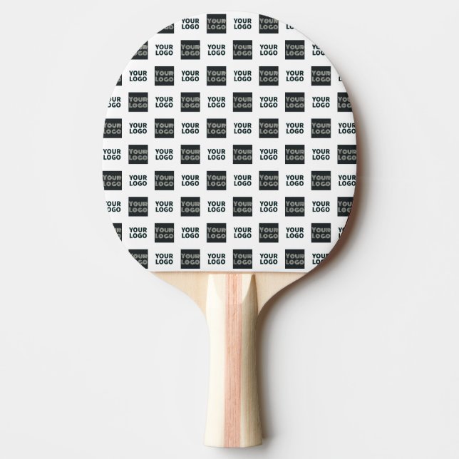 2 Logotyper Enkla Upprepande Logotyper | Svart Pingisracket (Framsidan)