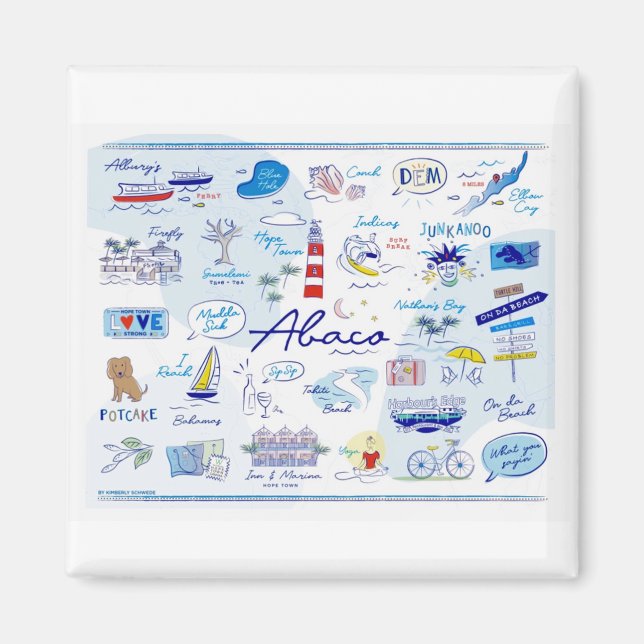 2 " Magnet- "The ABC's of Hope Town" Magnet (Framsidan)