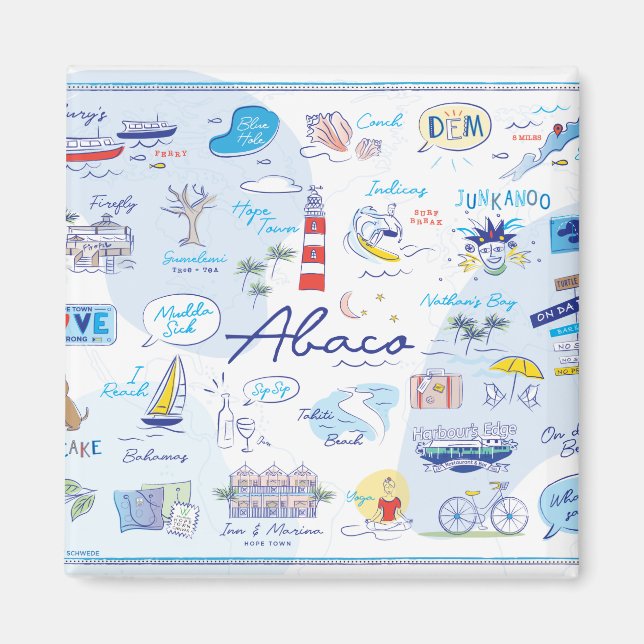 2 " Magnet- "The ABC's of Hope Town" Magnet (Framsidan)