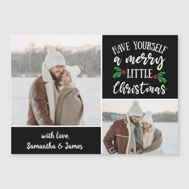 2 Magnetkort för Photo Personlig God jul (Framsida)