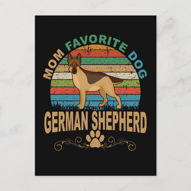 2 Mamma Favorite Hund German Shepherd Vykort (Framsida)
