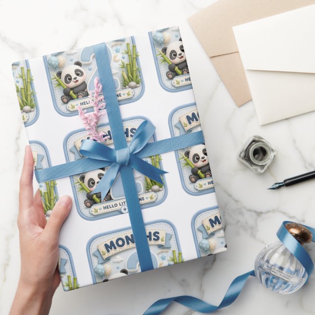 2 månaders bebis milstolpe världsäventyr presentpapper (Gifting)