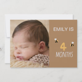 2 månaders gamla söta bin med foto julkort