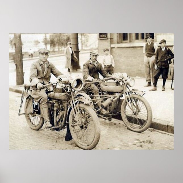 2 manar på motorcyklar poster enormt (Framsidan)