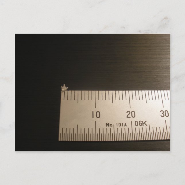 2 mm Origami Crane Vykort (Framsida)