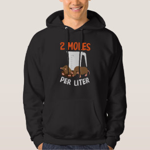 2 Moln per djurforskningskemisk design per liter Hoodie