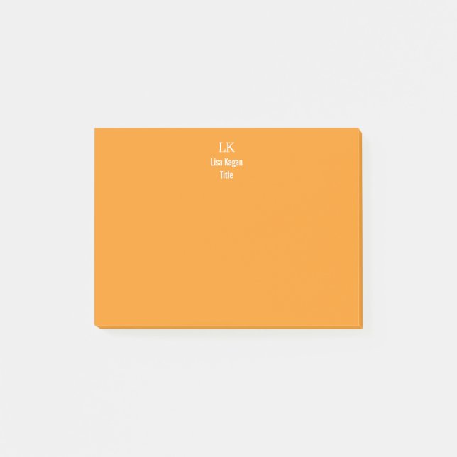 2 MonogramAnpassningsbar med tonad Personlig Post-it Block (Framsida)