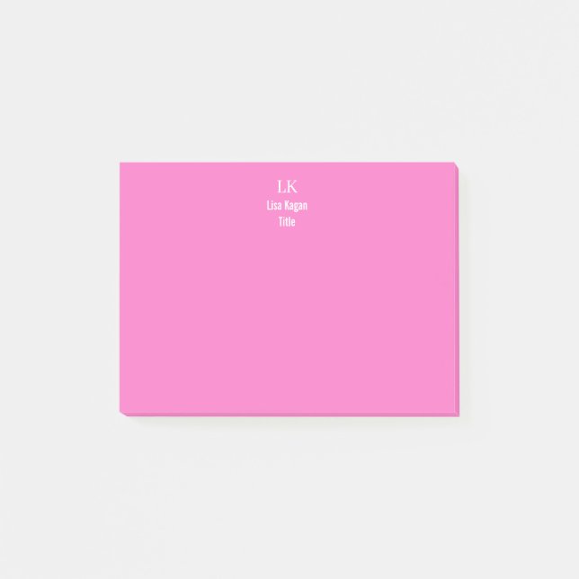 2 MonogramAnpassningsbar med tonad Personlig Post-it Block (Framsida)