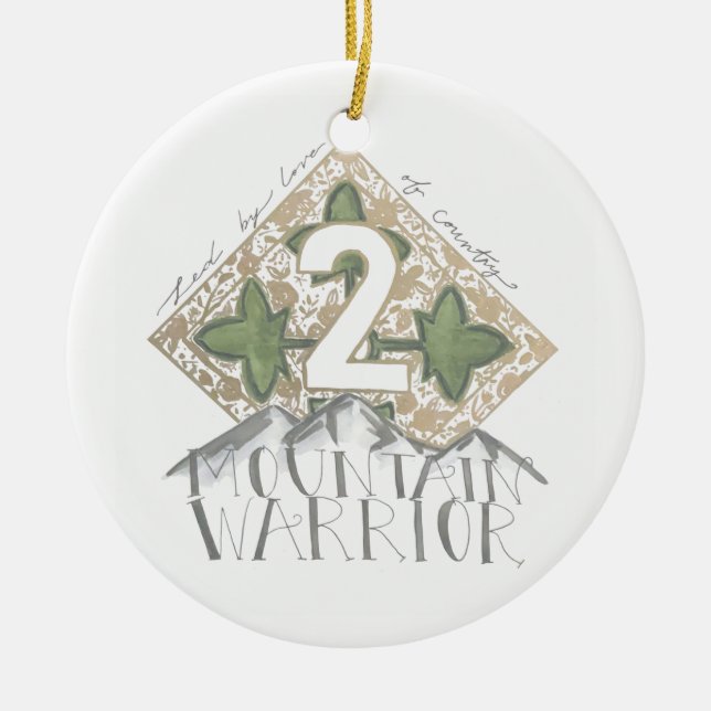 2 Mountain Warrior Post-Its Julgransprydnad Keramik (Framsidan)