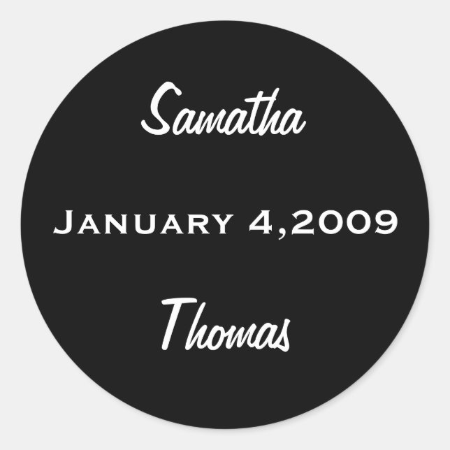 2 Namn med Dag - vit etikett (Framsida)