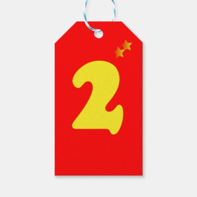 2 nummer presentetikett (Framsidan)