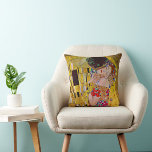 2 olika vyer av Kyssen av Gustav Klimt Kudde