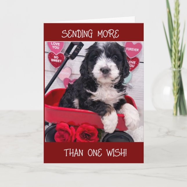 "2 ÖNSKEMÅL TILL MIN BÄSTA VÄN PÅ DIN BIRTHDAY" KORT (Framsida)