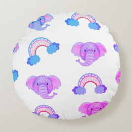 2 på 1 regnbåge och elefanthuvuden Dekorativ kudde