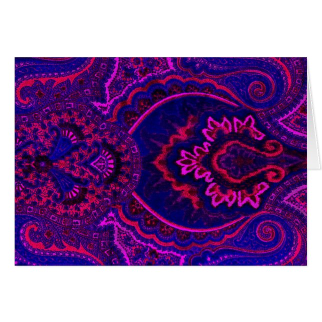 2 Paisley Hälsningskort (Framsidan Horizontal)