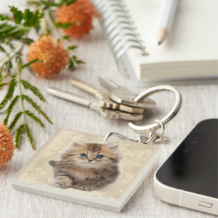 2 Pet Photos Keychain Gift Cat eller Kitten Mamma