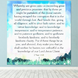 2 Peter 1:4-8 Canvastryck