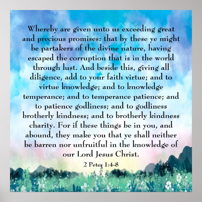 2 Peter 1:4-8 Poster (Framsidan)