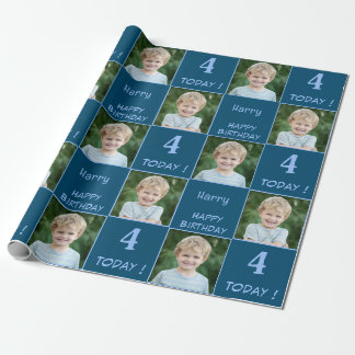 2 Photo Anpassningsbar Grattis på födelsedagen Boy Presentpapper