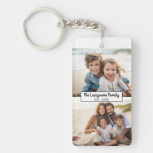 2 Photo Collage Family Namn - Vågrät Bilder