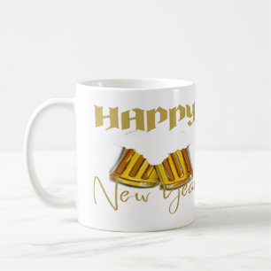 2 Photo Collage gult Gott nytt år 2024 Giant Kaffemugg