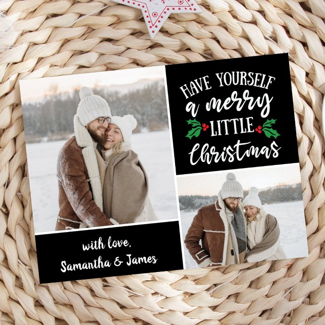 2 Photo Collage har en fin jul Julkort (Skapare uppladdad)