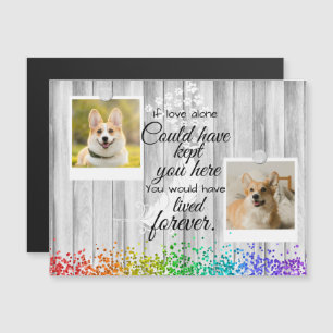 2 Photo Collage Pet Memory Magnetic Card