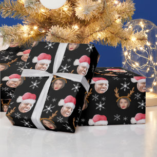 2 Photo Collage Santa and Reindeer Presentpapper