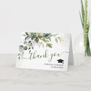 2 PHOTO Elegant Eucalyptus Greenery Studenten Tack Kort