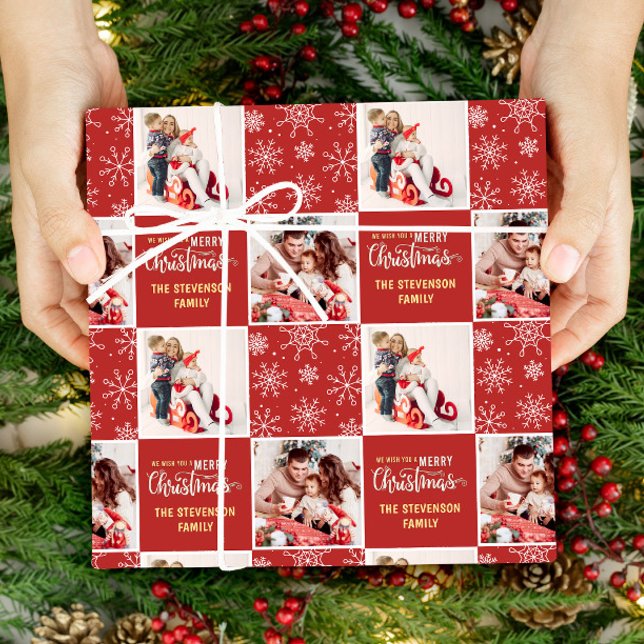 2 Photo Elegant God jul Red Presentpapper (Skapare uppladdad)