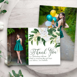 2 Photo Greenery Peony Ro Blommigt Tack Kort