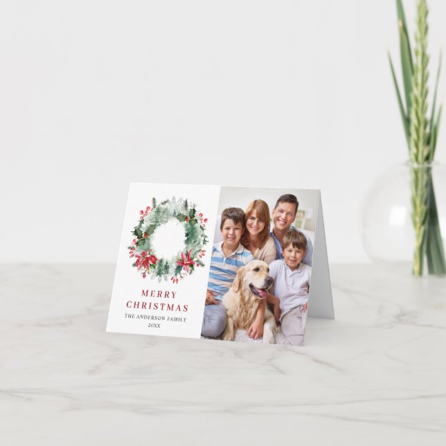 2 PHOTO Holly Berry Wandejul Hälsning Helgkort (Framsida)