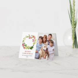 2 PHOTO Holly Berry Wandejul Hälsning Helgkort