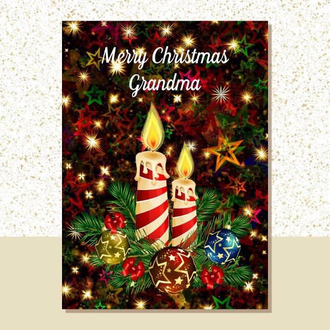 2 Photo jul Card för Grandma Personalize Helgkort (Skapare uppladdad)