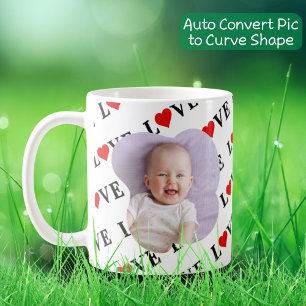 2 Photo KÄRLEK Heart Skapar ditt eget romantiska K Kaffemugg