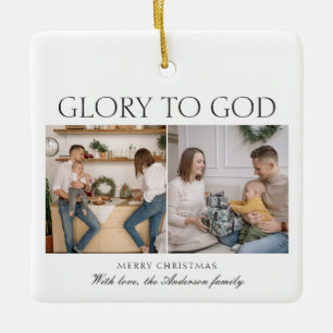 2 Photo Luke 2:14 Glory to God Bible jul Julgransprydnad Keramik