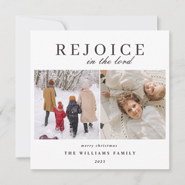 2 Photo Matthew 2:10-14 Bible Verse jul Julkort (Framsida)