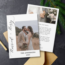 2 Photo Merry Married Script Bröllop-jul
