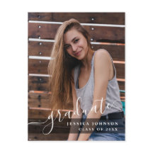 2 PHOTO Modern Elegant Studentfest-inbjudan