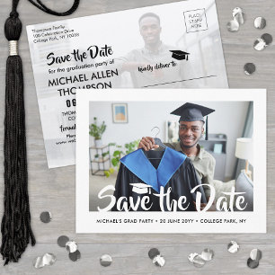 2 Photo Modern Script Studenten Spara datum Vykort